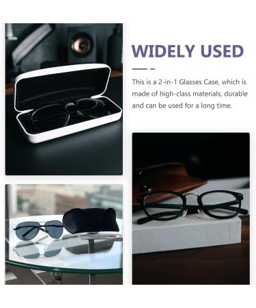 COHEALI Double Glasses & Contact Lens Case with Mirror & Tweezer - Purple | Travel-Friendly & Stylish Accessories - Buy Online on GoSupps.com