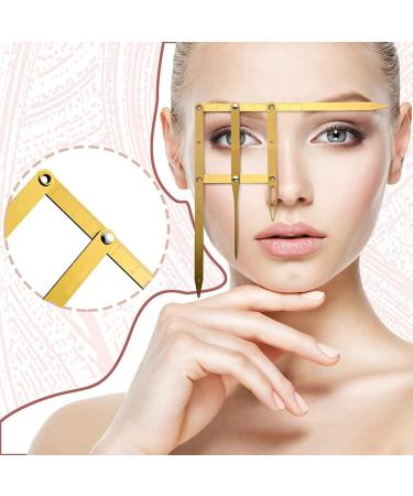 cogae 2Piece Eyebrow Ruler 3-Point Positioning Ruler Eyebrow Golden Proportion Caliper Ruler Brow Caliper Measuring Tool Gold - Buy Online on GoSupps.com