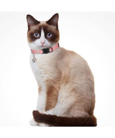Personalized Breakaway Cat Collar with Engraved Name Tag - Adjustable Kitten Safety Collar with Bell - 7 Colors - Customizable up to 3 Lines of Text - Buy Online on GoSupps.com