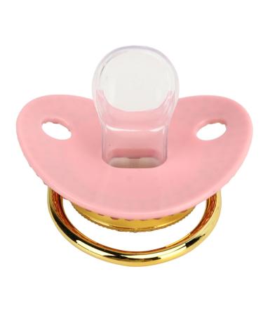 Gold Baby Pacifier Set - Rhinestone Covered Lightweight Pacifier for 6-18 Months - Stylish & Safe Home Use (Letter F) - Buy Online on GoSupps.com