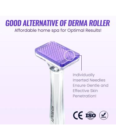 KOI BEAUTY Derma Stamp 1mm for Hair and Beard Growth for Women and Men Derma Roller with 80 Titanium Needles Professional Microneedling Pen Dermastamp for Face Body and Scalp Skin Care at Home - Buy Online on GoSupps.com
