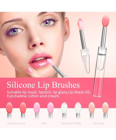 Silicone Lip Brushes Set with Caps for Makeup & Beauty - 8pcs/box - Buy Online on GoSupps.com
