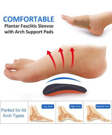2022 Update: Compression Arch Support Sleeves for Plantar Fasciitis, Heel Spurs, Flat Feet - Copper Bandage Brace for Pain Relief (Beige, Sizes W 9-11.5 / M 8-10.5) - Buy Online on GoSupps.com