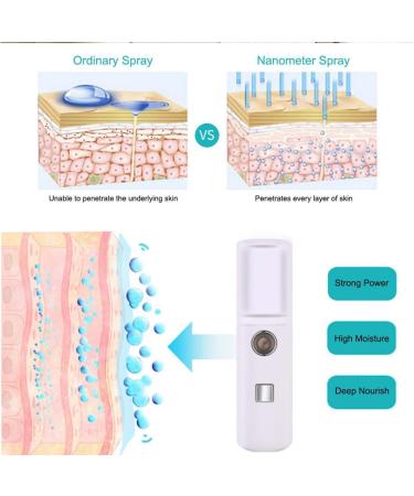 Healeved 1pc Sprayer Hydrating Humidifier Handy Mist Sprayer Face Steamer Mini Small Humidifier Plant White - Buy Online on GoSupps.com