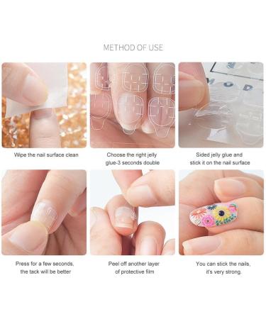 dijiusidy 120 Pieces Nail Adhesive Tabs Practical Breathable Flexible Double-Side Tape Decoration Jelly Stickers for Manicure - Buy Online on GoSupps.com