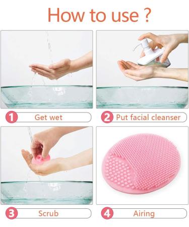 10PCS Silicone Facial Cleansing Brush - Gentle Face Scrub Clean Brush for Acne and Blackheads Removal - Ideal for Sensitive and Dry Skin - Buy Online on GoSupps.com