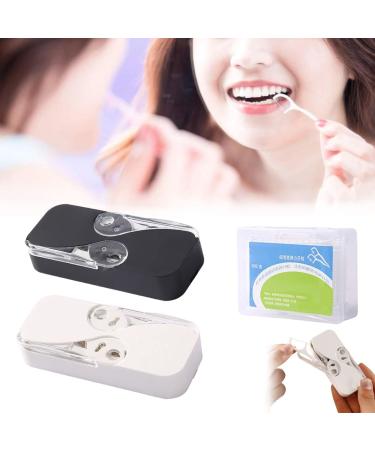 Portable Dental Floss Dispenser Portable Dental Floss Dispenser Dental Floss Dispenser Portable Bag with 12pcs Dental Floss (B)