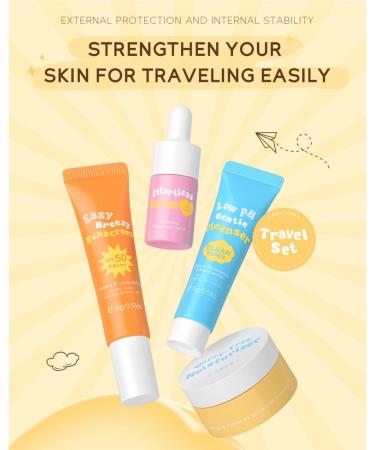 Travel Skin Care Kit Mini Brightening Skin Care Kit for Teens Girls Women Avocado Oil Facial Skin Care for Daily Moisturizing with - Buy Online on GoSupps.com