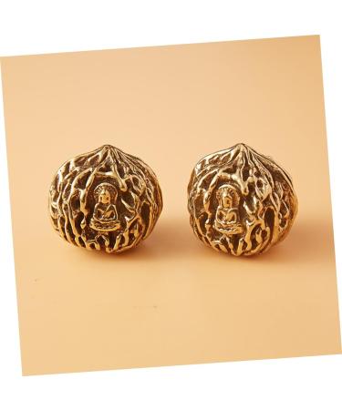 Shop Bcoath 2-Piece Brass Fitness Handball & Walnut Ornament - Handmade Chinese Decor for Adults | Unique Small Desktop Decoration - Buy Online on GoSupps.com