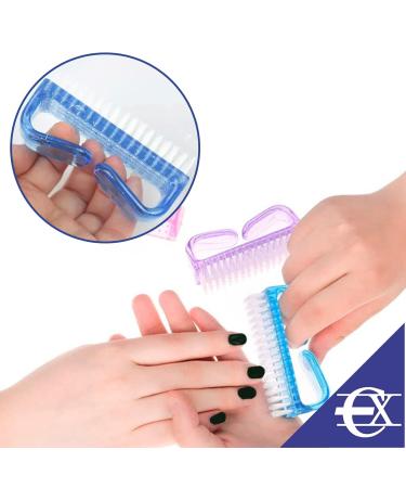 EuroXanty Nail Brush Set | 2-Piece Hand Brush Set for Nails Body & Pets | Large & Small Bathing Brushes | Violet Color - Buy Online on GoSupps.com