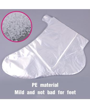 Disposable Boot Paraffin Wax Covers - 100 PC Clear Plastic Foot Masks for Spa & Foot Care Accessories - Buy Online on GoSupps.com