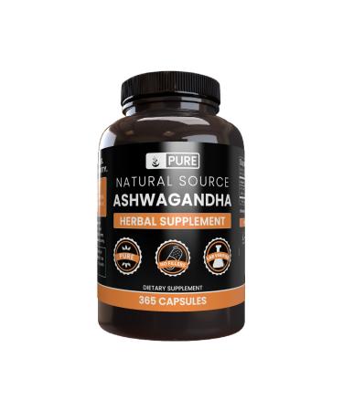 Pure Original Ingredients Ashwagandha (365 Capsules) No Magnesium Or Rice Fillers Always Pure Lab Verified