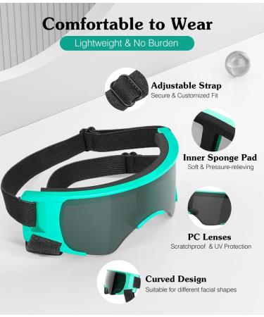 Lewondr Sunglasses for Dogs - UV Safety & Windproof Glasses with Adjustable Rubber Band | Waterproof Outdoor Dog Eyewear in Black & Blue - Buy Online on GoSupps.com