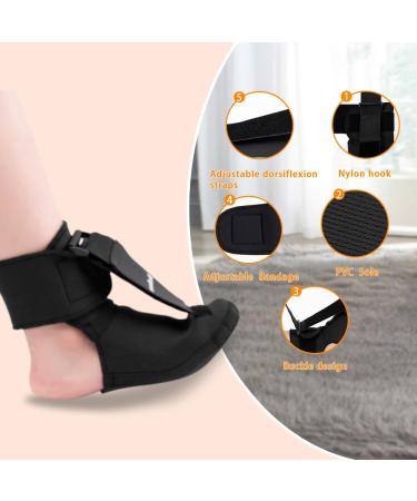 Night Splint Sock for Adjustable Plantar Fasciitis Relief - Ideal for Heel Pain Foot Drop & Achilles Tendonitis (Large) - International Shipping - Buy Online on GoSupps.com