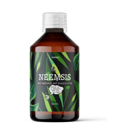 HEBESO NEEMSIS Organic Neem Oil with Natural Emulsifier - Ready to Use - Cold Pressed. 100% Natural. Safe for the Environment. (500ml) - Buy Online on GoSupps.com