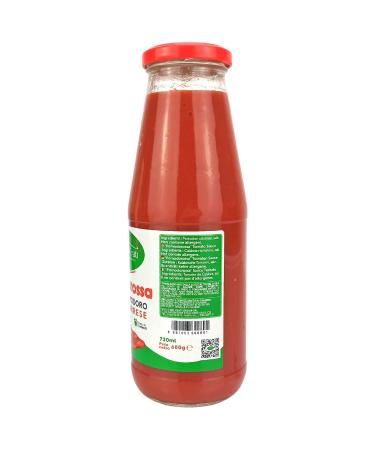 Valle del Crati Italian Tomato Sauce - 12 Bottles (720ml each) | Natural Vegan Gluten-Free | Perfect for Pasta Pizza & More | Ready in 5 Minutes - Buy Online on GoSupps.com
