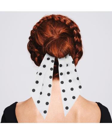 LEORX Polka Dot Hair Scrunchies - 3pcs Vintage Chiffon Scarf Ties for Women and Girls - Buy Online on GoSupps.com