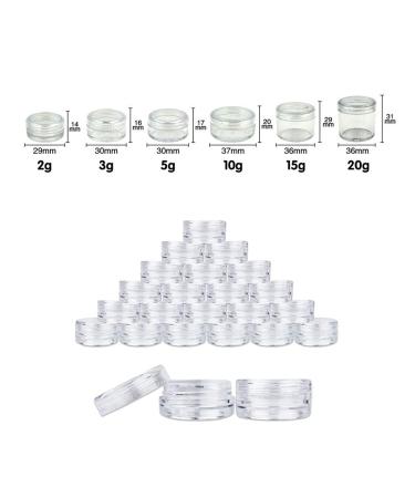 Xiaonan 20g/20ml Clear Empty Cans - 20 Pack Transparent Hip Containers for Cosmetics Lip Balm Creams & Ointments - Screw Cap Travel Jars - Buy Online on GoSupps.com