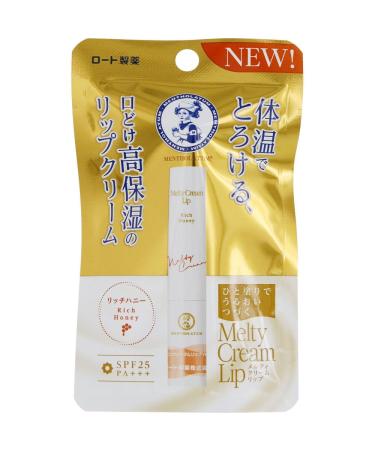 Rotho Mentholatum Melty Cream Lip Hydrating Balm Rich Honey SPF25 P+++ 2.4g Made in Japan by Ametsus