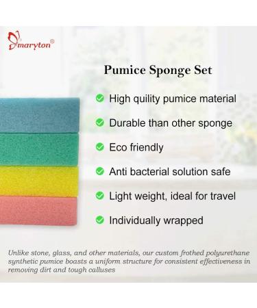 Pumice Sponge for Feet - Ultimate Pedicure Stone Callus Remover & Foot Scrubber - 4 Pack Assorted Colors - Buy Online on GoSupps.com