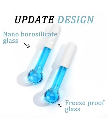 CIBLUTY ICE GLOBES SMALL BALLS for Eyes  2 PCS Blue Facial Globes for Massage Tool  Facial Roller Cold Skin Massagers  Tighten Skin  Reduce Puffiness and Dark Circles  Enhance Circulation Small blue - Buy Online on GoSupps.com