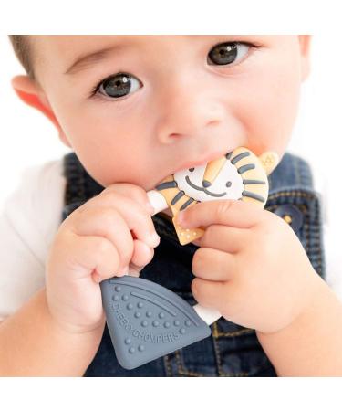 Cheeky Chompers Bertie the Lion Tooth Aid - Soft Silicone Bite Rings with Gel Applicator | BPA & Phthalate-Free Teething Solution - Buy Online on GoSupps.com