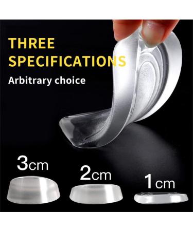 1 Pair Silicone Gel Height Increase Insole Heel Pads - 1cm Lift for Women - Buy Online on GoSupps.com