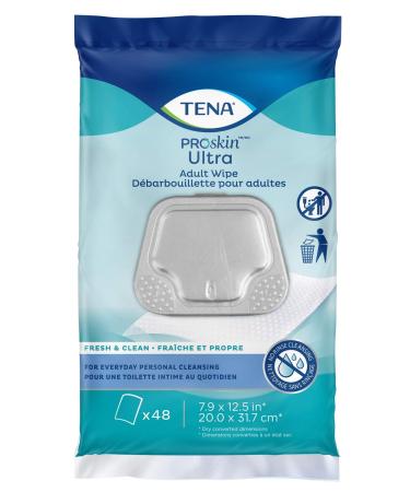 Tena Skincare Incontinence Adult Wipe Pre-Moistened Adult Washcloth 48 ea (Pack of 3)