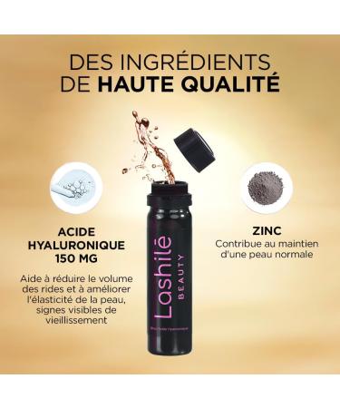 Lashil Beauty - Shots Hyaluronic Acid 150 mg - Anti-wrinkle and skin elasticity - Nutricosmetics to drink - 14 Day Program - Hyaluronic Acid Zinc - Buy Online on GoSupps.com
