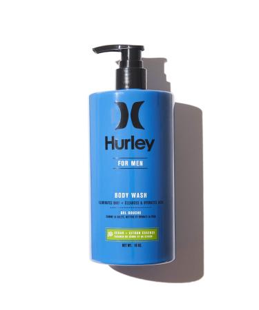 Hurley Men's Body Wash - Cleansing and Hydrating Shower Soap, Size 16oz, Cedar and Citron Cedar and Citron 16 Ounce