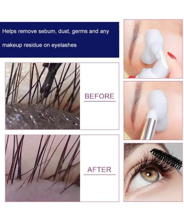 50ml Makeup Cleansing Foam for Eyelash Extensions | Lash Shampoo with Cleaner Brush | Removes Sebum, Dust & Makeup Residue - Buy Online on GoSupps.com