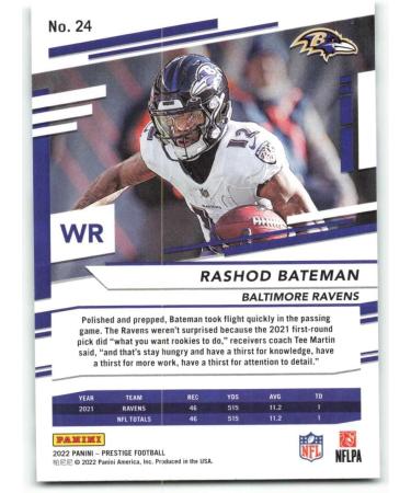 2022 Panini Prestige #24 Rashod Bateman NM-MT Baltimore Ravens Football Card - Buy Online on GoSupps.com