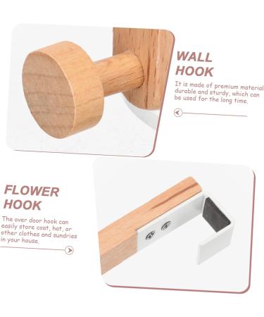 GLEAVI 4 Pcs Door Hook Heavy Duty Clothes Rack Wooden Coat Hangers Hanging Door Hangers Wrought Iron Robe 7.5x5cmx2pcs Whitex2pcs - Buy Online on GoSupps.com