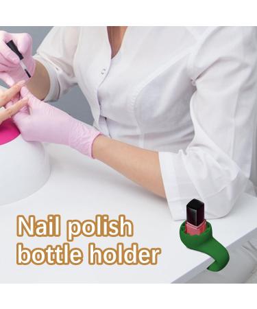 Nail Polish Organizer - Wearable Anti-Spill Organizer | Anti Slip Grip Suction Flexible Silicone Nail Polish Holder Stand For Personal And Business Use Green - Buy Online on GoSupps.com