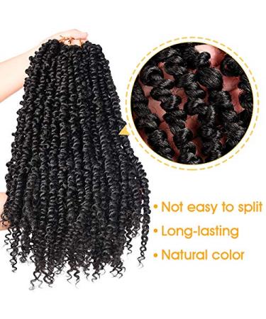 Silike 6 Packs Passion Twist Crochet Hair for Black Women â€“ 18 Inch Pre-Twisted Braiding Hair (1B) - Buy Online on GoSupps.com