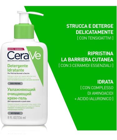 CeraVe Body and Travel Kit Moisturizing Face and Body Lotion for Dry Skin with Hyaluronic Acid 473 ml + Travel-Size Moisturizing Face Wash for Normal to Dry Skin 20 ml - Buy Online on GoSupps.com
