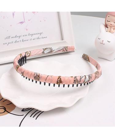 Doromy 6Pcs Nonslip Comb Headband Set for Women - Elastic Floral, Wrapped Cloth, Resin Think Headbands - Perfect for Makeup, Washing Face - Hair Accessories - Buy Online on GoSupps.com