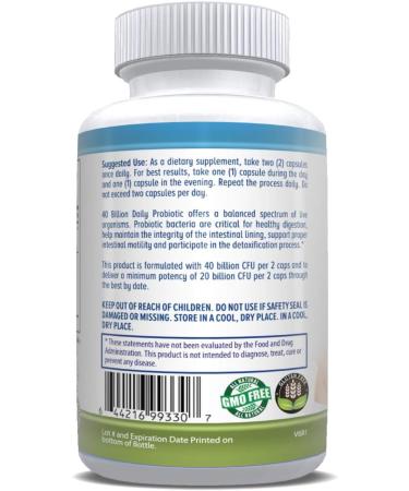 Daily Probiotic 40 Billion CFU MakTrek Bi-Pass Technology Digestion Immune Health 60 Veggie Capsules (1 Month Supply) 60 Count (Pack of 1) - Buy Online on GoSupps.com