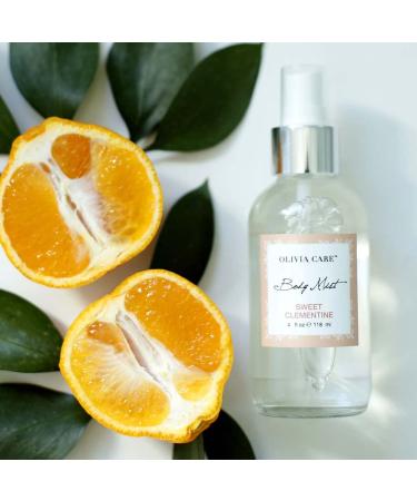 Olivia Care Body Mist Spray Made with Natural Sweet Clementine Scent - Refreshing Soothing Cooling & Moisturizing - Eliminate Odor with Fresh Floal Aroma - 4 FL OZ - Buy Online on GoSupps.com