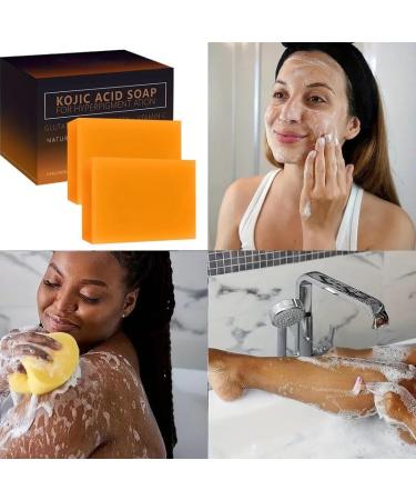  AOJUIGO Natural Turmeric Soap Pure Turmeric Handmade Soap for Face and Body Acne Corrector Blackhead Corrector Moisturizing Fades Fine Lines Firming Friendly (Type 3) - Buy Online on GoSupps.com