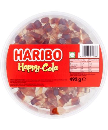 HARIBO Happy Cola 8 x 120 Pieces Sweets Tub (492g) - Buy Now! - Buy Online on GoSupps.com
