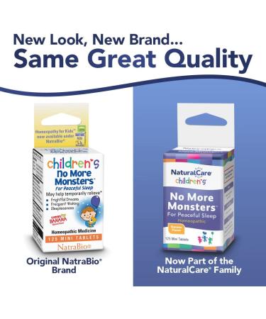 NatraBio Children's No More Monsters - Yummy Banana Flavor 125 Mini Tablets | Natural Solution - Buy Online on GoSupps.com