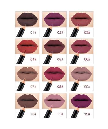 12 Color Set Ultra-Fine Waterproof Lip Liner - Durable & High-Pigment Lip Pencil for Perfect Lips - Buy Online on GoSupps.com