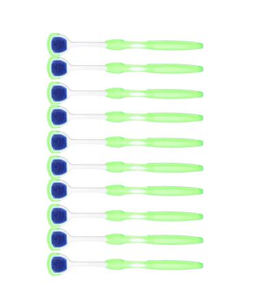 Tounge Scraper er  10 Pieces Tongue Scraper Breath Freshening for Teeth(Green)