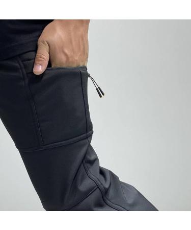 Yihaojia Men Ski Pants Insulated Waterproof Hiking Snow Pants Outdoor Waterproof Windproof Fleece Cargo Hiking Pants Black#1 X-Large - Buy Online on GoSupps.com