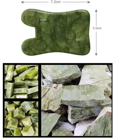Jade Stone Gua Sha Board Massager | Green Beauty Spa Tool for Facial Massage - Buy Online on GoSupps.com