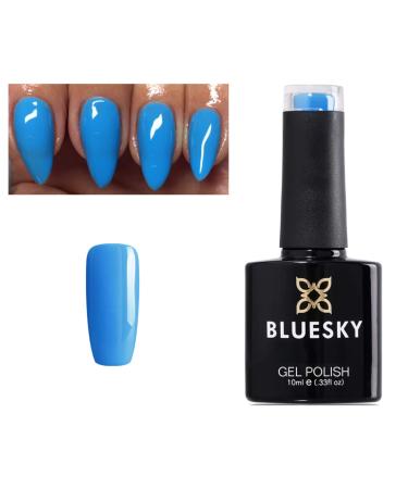 Bluesky GEL NAIL POLISH BLUE AQUA LIGHT BLUE SEASIDE BLUE Spring Summer Color CS24 UV LED Soak Off 10ml