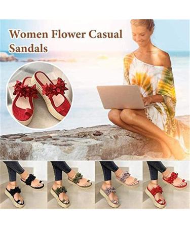 Creev Women's Comfortable Orthopedic Plateau Sandals - PU Leather Flat Sole Foot Correction Available in Red - EU Sizes 35 to 43 - Buy Online on GoSupps.com