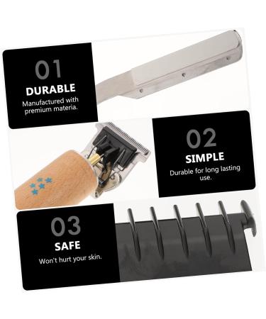 Beaupretty 1 Set T-Type Electric Pusher Detail Trimmer Electric Mustache Trimmer Mens for Barber Manscape Trimmer for Men Trimmer Men Beard Wooden Lettering - Buy Online on GoSupps.com