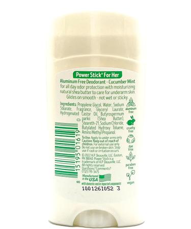 Power Stick Cucumber Mint Deodorant Aluminum-Free - Buy Online on GoSupps.com